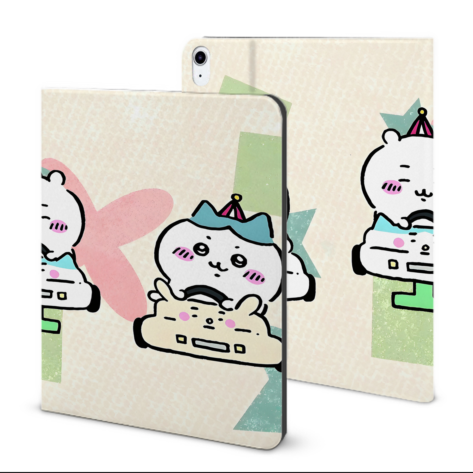 （画像用） ちいかわ Chii-kawa IPad ケース ブック型 PUレザー TPU 耐衝撃 軽量 薄型 ペン収納なし 全面保護 IPad 各モデル対応
